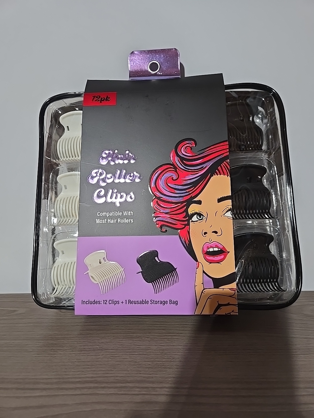 Hair Roller Clips Pack - Black & White